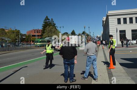 Police operation in San Francisco from May 1, 2017, California USA Stock Photo