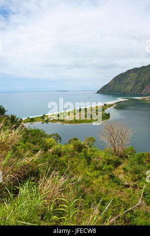 Long beach strip on the east coast of Grande Terre, New Caledonia, Melanesia, South Pacific Stock Photo