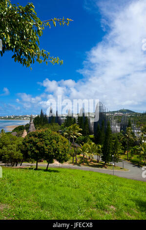 Tjibaou cultural center in Noumea capital of New Caledonia, Melanesia, South Pacific Stock Photo