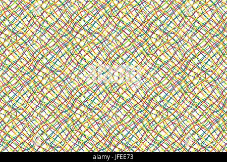 Intricate colored wires seamless pattern. Vector illustration. Stock Vector