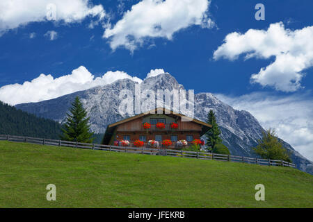 Austria, Tyrol, Wildermieming, mountain doctor's house Stock Photo