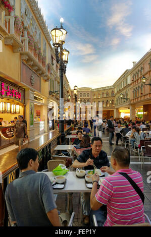 China, Macau, Taipa, island, The Venetian Macao Hotel and Casino, food court Stock Photo