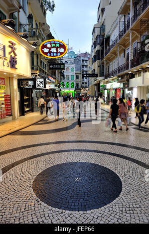 China, Macau, historical center, UNESCO World heritage, Rua da Palha Stock Photo