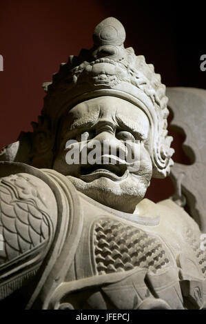 China, Shaanxi province, Xi' An, Stone steles forest, Beilin museum, portrait of Zhou Cang, Qing Dynasty Stock Photo