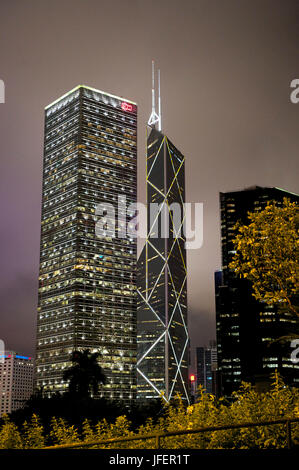 China, Hong Kong, Central District, Bank of China Tower by architect Ieoh Ming Pei Stock Photo