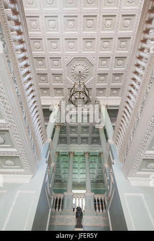 England, Hampshire, Basingstoke, The Vyne Estate, The Staircase Hall Stock Photo