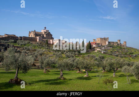 Spain, Castilla La Mancha Region, Oropesa City, Oropesa castle Stock Photo