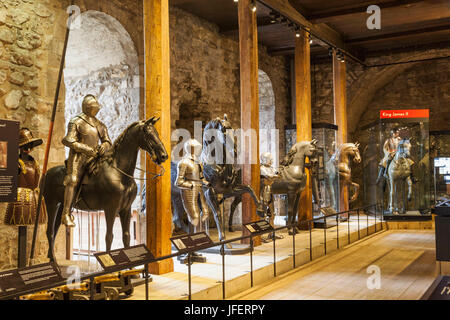 England, London, Tower of London, The White Tower, Display of Armour Stock Photo