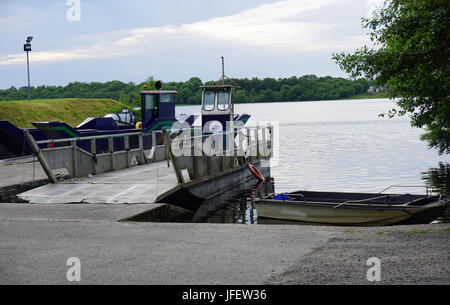 Lough Erne Lusty Beg Boa Island Car Carrier and Passenger Ferry  Boat County Fermanagh Northern Ireland Stock Photo