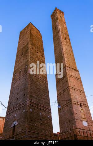 Famous Asinelli tower in Bologna Italy Stock Photo