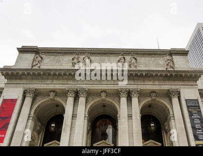 New York Manhattan Public Library Stock Photo