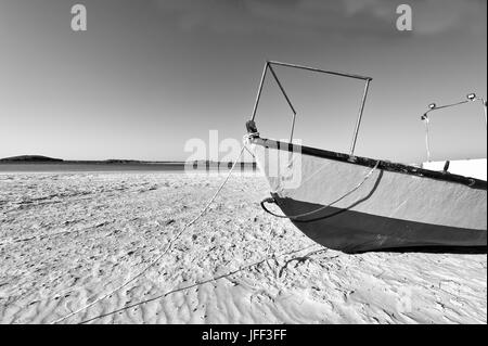 Fishing Boat on the Beach Stock Photo