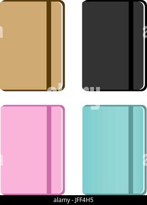 Set of notebooks. Vector Stock Vector