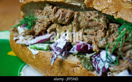 Southern Barbecue Beef  Sandwiches Stock Photo