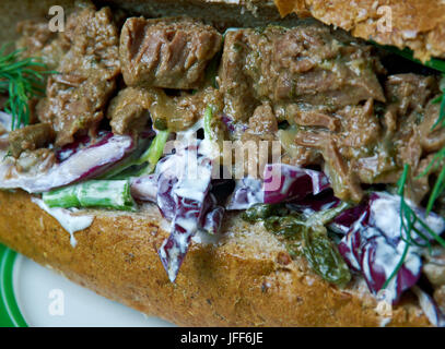 Southern Barbecue Beef  Sandwiches Stock Photo