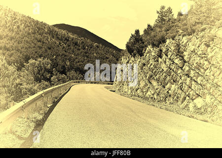 Winding Asphalt Road Stock Photo