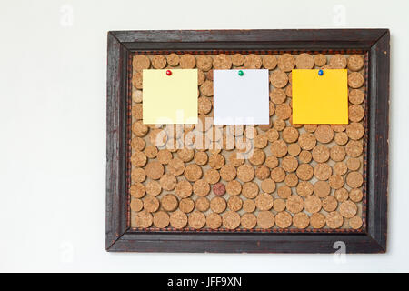 background texture made from empty cork memo board. Stock Photo
