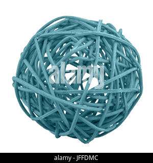 Wicker ball isolated on a white background Stock Photo