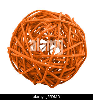 Wicker ball isolated on a white background Stock Photo