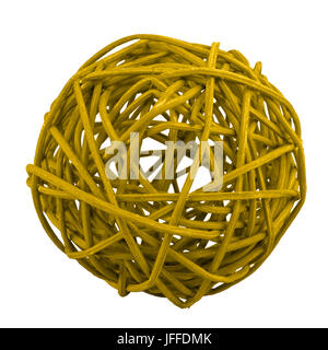 Wicker ball isolated on a white background Stock Photo