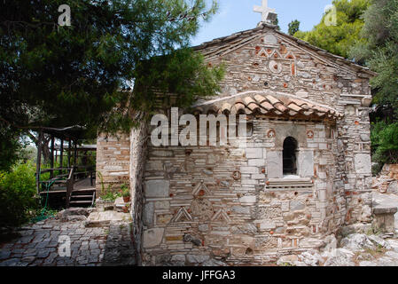 Agios Dimitrios Loumbardis Church, Filopappou Hill Park, Athens, (Greece) Stock Photo