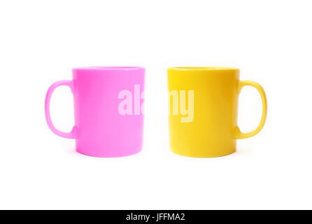 Two color ceramic cups Stock Photo