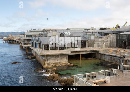 An outside view of the Monterey Bay Aquarium. Stock Photo