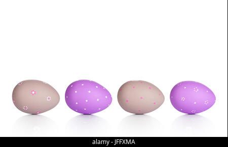 Easter Eggs Isolated on White Background Stock Photo