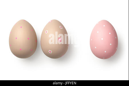 Easter Eggs on White Stock Photo