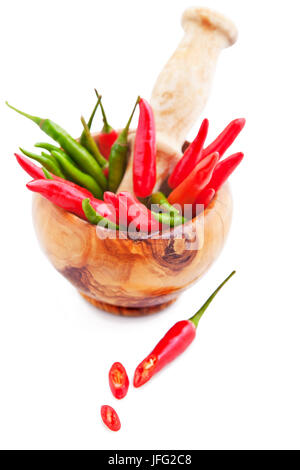 Red and Green Chili Peppers Stock Photo