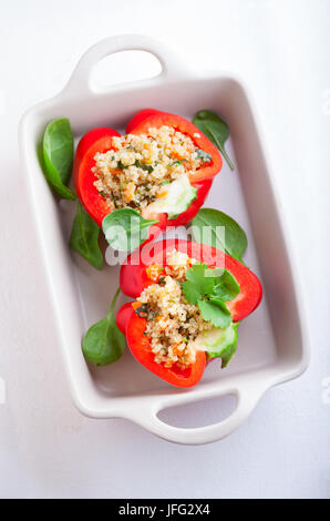 Stuffed Red Peppers Stock Photo