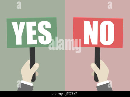 Signs Yes No Stock Photo