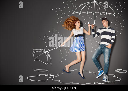 In the rain. Stock Photo