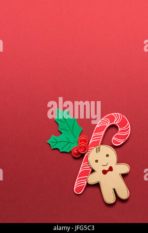 Gingerbread man's smile. Stock Photo