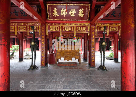 Temple of Literature in Hanoi, Vietnam, Asia Stock Photo