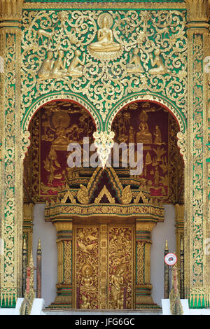 Detail of the Haw Pha Bang temple at the Royal Palace grounds in Luang Prabang, Laos, Asia Stock Photo