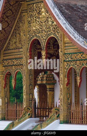 Haw Pha Bang temple at the Royal Palace grounds in Luang Prabang, Laos, Asia Stock Photo