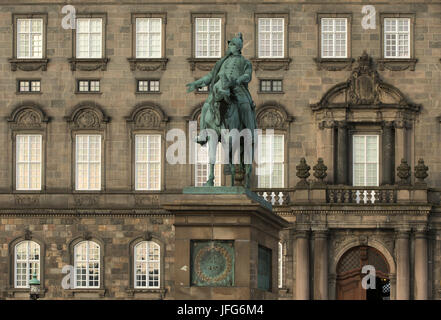 The equestrian statue of King Frederik VII Stock Photo