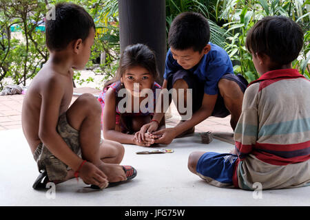 Asian kids playing Stock Photo