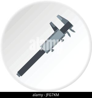 Stainless steel caliper icon circle Stock Vector