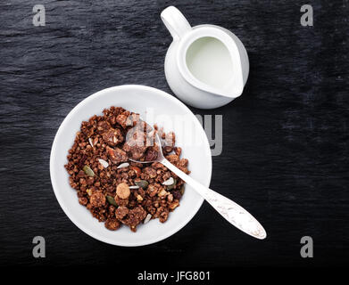 Healthy Chocolate Oat Bars Granola Stock Photo