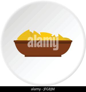 Green garbage tank with handles icon circle Stock Vector