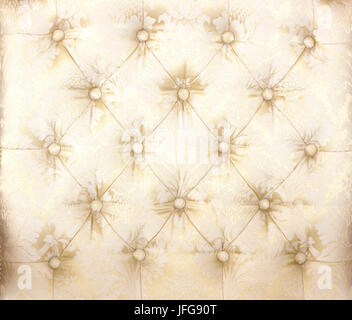 Picture of sofa texture background. leather texture background with button pattern. Stock Photo