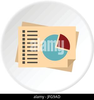 Diagram icon circle Stock Vector
