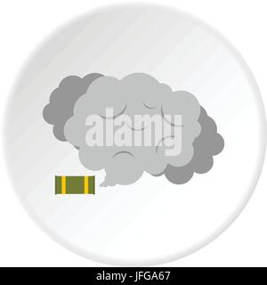 Tear gas canister icon circle Stock Vector