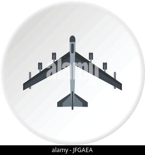 Plane icon circle Stock Vector