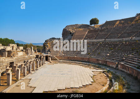 Ancient amphitheater in Ephesus Turkey Stock Photo