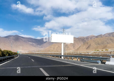 large billboard with road Stock Photo