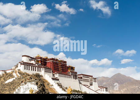 the potala palace against a blue sky Stock Photo