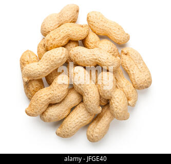Peanuts Isolated on White Background Stock Photo